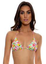 Cargar imagen en el visor de la galería, Model Front: Luli Fama Haut Top Wavy Ruched Limoncello