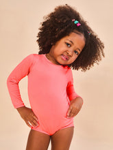 Cargar imagen en el visor de la galería, Gallery: Uv Line Maillot De Bain Bébé Baby Longsleeve Swimsuit Coral Upf50+