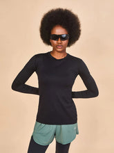 Cargar imagen en el visor de la galería, Gallery: Uv Line T-Shirt Longsleeve Fem Skin Infratherm Preto Upf50+