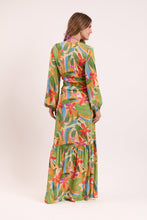 Cargar imagen en el visor de la galería, Model Back: Rio De Sol Vêtement De Plage Tropical Long Dress Verona