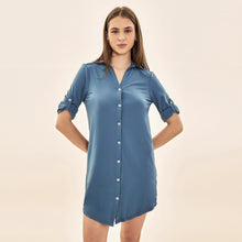 Cargar imagen en el visor de la galería, Image 04: Uv Line Chemise Shirtdress Copenhagen Fem Steel Upf50+