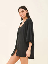 Cargar imagen en el visor de la galería, Image 03: Uv Line Robe De Plage Kimono Color Black Upf50+