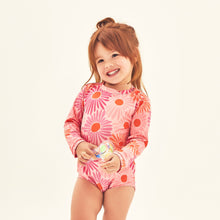 Cargar imagen en el visor de la galería, Model Front: Uv Line Maillot De Bain Bébé Baby Solar Rose Upf50+