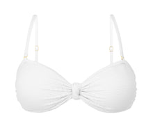 Cargar imagen en el visor de la galería, Product Front: Rio De Sol Haut Top Bora-White Bandeau-Joy