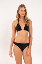 Cargar imagen en el visor de la galería, Model Front: Rio De Sol Bas Bottom Shimmer-Black Essential-Comfy