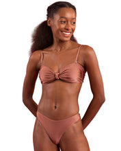 Cargar imagen en el visor de la galería, Gallery: Rio De Sol Ensemble Set Shimmer-Copper Bandeau-Joy Nice-Fio