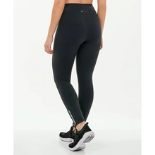 Cargar imagen en el visor de la galería, Model Back: Alto Giro Fitness Bas Legging Supplex Ziper Barra Preto