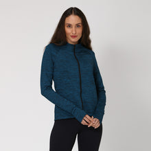Cargar imagen en el visor de la galería, Model Front: Uv Line Fitness Haut Casaco Newfit Petroleo Upf50+