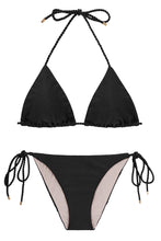 Cargar imagen en el visor de la galería, Product Front: Rio De Sol Ensemble Set Shimmer-Black Tri-Rope Ibiza-Rope