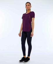 Cargar imagen en el visor de la galería, Image 02: Alto Giro Fitness Haut T-Shirt Skin Fit Inspiracionais Roxo