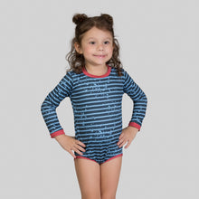 Cargar imagen en el visor de la galería, Gallery: Uv Line Maillot De Bain Bébé Macaquinho Baby Listras Upf50+