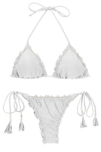 Cargar imagen en el visor de la galería, Product Front: Rio De Sol Ensemble Set Shimmer-White Frufru-Fio