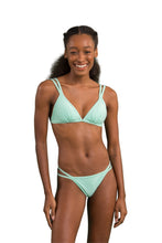 Cargar imagen en el visor de la galería, Model Front: Rio De Sol Ensemble Set Malibu-Menta Tri-Duo Mini-Duo