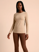 Cargar imagen en el visor de la galería, Gallery: Uv Line T-Shirt Longsleeve Fem New Fit Sand Upf50+
