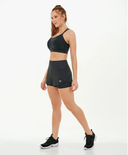 Cargar imagen en el visor de la galería, Model Front: Alto Giro Fitness Bas Shorts Bahamas Elastic Transpassado Preto