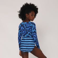 Cargar imagen en el visor de la galería, Model Back: Uv Line Deux Pièces Fille Maio Marina Teen Oceano Upf50+