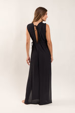 Cargar imagen en el visor de la galería, Model Back: Rio De Sol Vêtement De Plage Black Long Dress Soleil