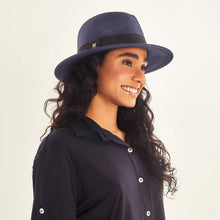 Cargar imagen en el visor de la galería, Image 04: Uv Line Chapeau Panama Hat Shanghai Imp Uni Navy Blue Upf50+