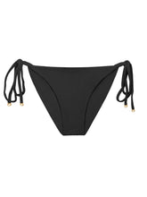 Cargar imagen en el visor de la galería, Product Front: Rio De Sol Bas Bottom Malibu-Black Cheeky-Tie