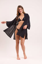 Cargar imagen en el visor de la galería, Image 11: Rio De Sol Robe De Plage Black Kimono