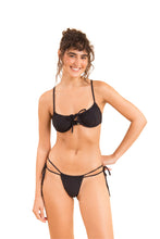 Cargar imagen en el visor de la galería, Model Front: Rio De Sol Ensemble Set Dots-Black Balconet-Tie Pipa