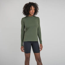 Cargar imagen en el visor de la galería, Image 02: Uv Line T-Shirt Longsleeve Uvpro Fem Verde Militar Upf50+