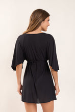 Cargar imagen en el visor de la galería, Model Back: Rio De Sol Mini Dress Black Mini Dress
