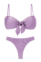 Cargar imagen en el visor de la galería, Product Front: Rio De Sol Ensemble Set Shimmer-Harmonia Bandeau-Knot Nice-Fio