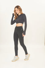 Cargar imagen en el visor de la galería, Image 02: Uv Line Fitness Bas Legging Fit Aspen Black Upf50+