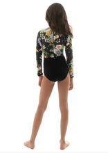 Cargar imagen en el visor de la galería, Model Back: Maaji Une Pièce Fille Black Bouquet Miku One Piece