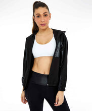 Cargar imagen en el visor de la galería, Image 05: Alto Giro Fitness Haut Jaqueta Tecnospan Recortes Preto