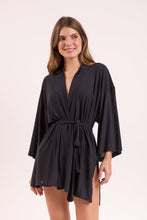 Cargar imagen en el visor de la galería, Gallery: Rio De Sol Robe De Plage Black Kimono