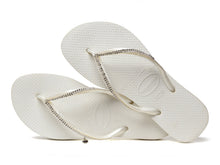 Cargar imagen en el visor de la galería, Product Back: Havaianas Tongs Slim Crystal Mesh Sw White