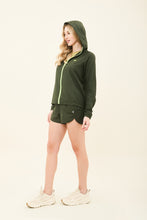 Cargar imagen en el visor de la galería, Image 03: Uv Line Fitness Robes Bag-Foldable Windbreaker Jacket Verde Militar