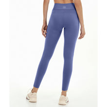 Cargar imagen en el visor de la galería, Model Back: Alto Giro Fitness Bas Legging Bodytex Com Elastico Vazado Azul Moonlight