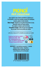 Cargar imagen en el visor de la galería, Product Back: Tevi Insect Repellent Monoi Anti Moustique/ Citronnelle 120Ml