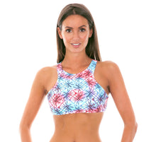 Cargar imagen en el visor de la galería, Model Front: Rio De Sol Haut Soutien Tiejean Sporty