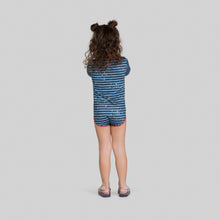 Cargar imagen en el visor de la galería, Model Back: Uv Line Maillot De Bain Bébé Macaquinho Baby Listras Upf50+