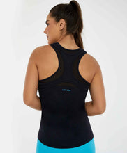 Cargar imagen en el visor de la galería, Image 04: Alto Giro Fitness Haut Regata Skin Fit Tule E Laser Preto
