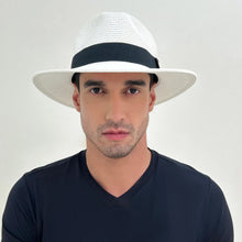 Cargar imagen en el visor de la galería, Image 05: Uv Line Chapeau Panama Hat Shanghai Imp Uni White Black Upf50+