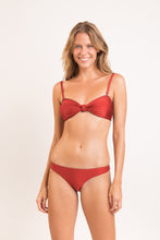 Cargar imagen en el visor de la galería, Model Front: Rio De Sol Ensemble Set Shimmer-Liquor Bandeau-Joy Essential