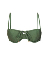 Cargar imagen en el visor de la galería, Product Front: Rio De Sol Haut Top Shimmer-Croco Balconet-Tie