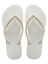 Cargar imagen en el visor de la galería, Product Front: Havaianas Tongs Slim Crystal Mesh Sw White