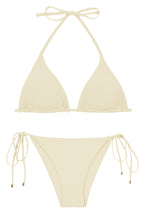 Cargar imagen en el visor de la galería, Product Front: Rio De Sol Ensemble Set Off-White Tri-Inv Lacinho