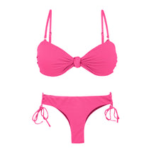 Cargar imagen en el visor de la galería, Product Front: Rio De Sol Ensemble Set Mtx-Ultrapink Bandeau-Joy Angel