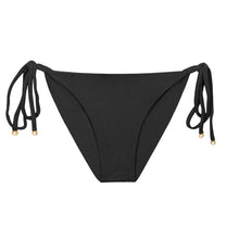 Cargar imagen en el visor de la galería, Product Front: Rio De Sol Bas Bottom Malibu-Black Cheeky-Tie
