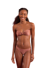 Cargar imagen en el visor de la galería, Model Front: Rio De Sol Ensemble Set Shimmer-Copper Bandeau-Joy Essential