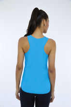 Cargar imagen en el visor de la galería, Model Back: Alto Giro Fitness Haut Regata Skin Fit Inspiracional Azul Vivid