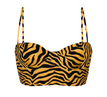 Cargar imagen en el visor de la galería, Product Front: Rio De Sol Haut Top Wild-Orange Balconet-Anna