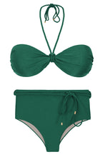 Cargar imagen en el visor de la galería, Product Front: Rio De Sol Ensemble Set Palace Twist Belted-High-Waist